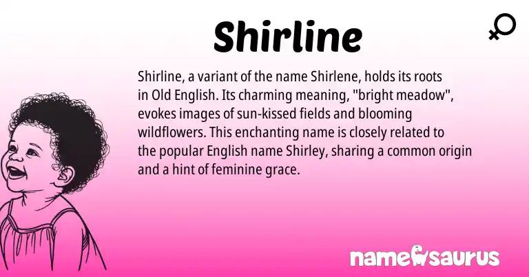 Infographic about Shirline name meaning, Shirline is a name from Old English, English origin(s).