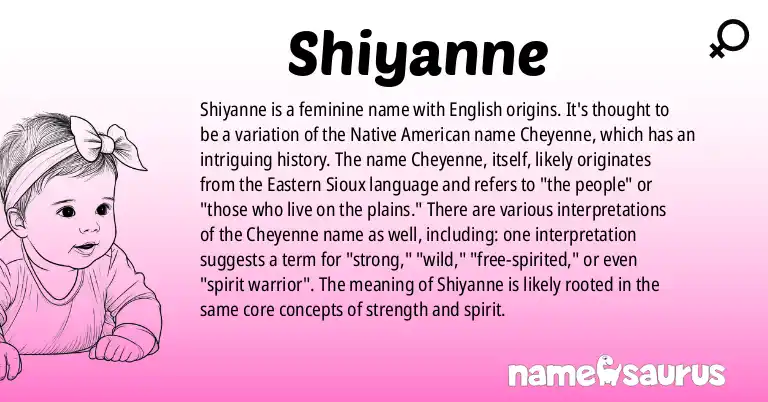 Infographic about Shiyanne name meaning, Shiyanne is a name from English origin(s).