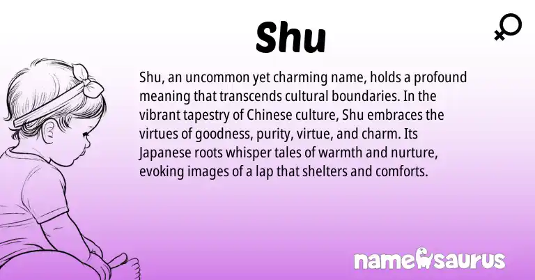 Infographic about Shu name meaning, Shu is a name from Chinese, Japanese origin(s).
