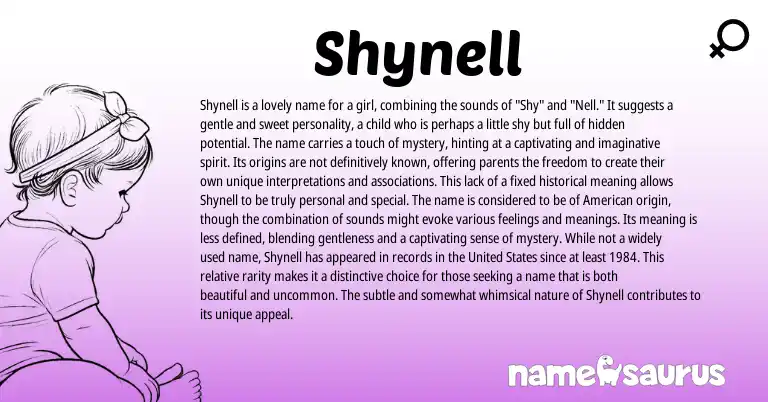 Infographic about Shynell name meaning, Shynell is a name from Other origin(s).