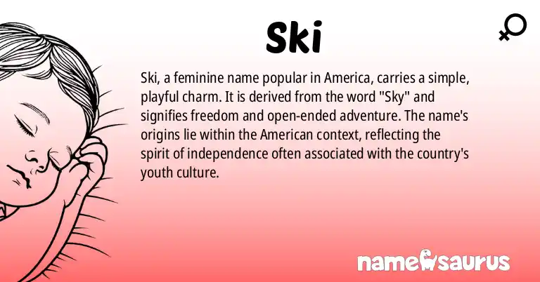 Infographic about Ski name meaning, Ski is a name from American origin(s).