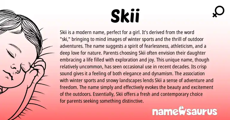 Infographic about Skii name meaning, Skii is a name from Other origin(s).