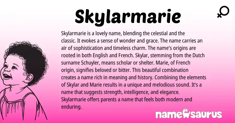 Infographic about Skylarmarie name meaning, Skylarmarie is a name from Other origin(s).