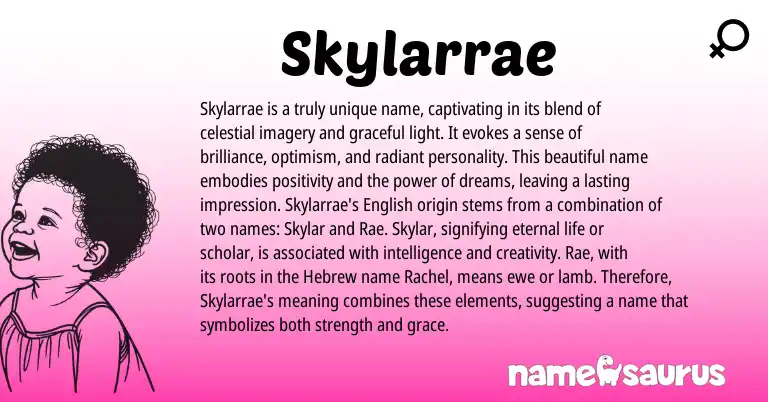 Infographic about Skylarrae name meaning, Skylarrae is a name from Other origin(s).