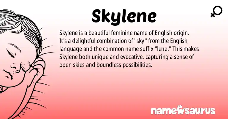 Infographic about Skylene name meaning, Skylene is a name from N/A origin(s).