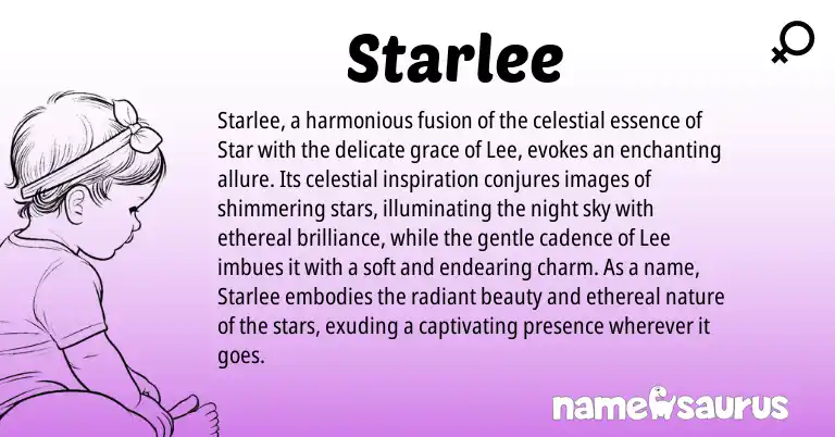 Infographic about Starlee name meaning, Starlee is a name from N/A origin(s).