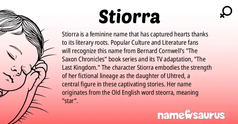 Infographic about Stiorra name meaning, Stiorra is a name from Popular Culture, Literature origin(s).