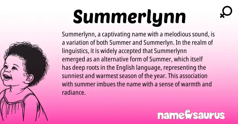 Infographic about Summerlynn name meaning, Summerlynn is a name from English origin(s).