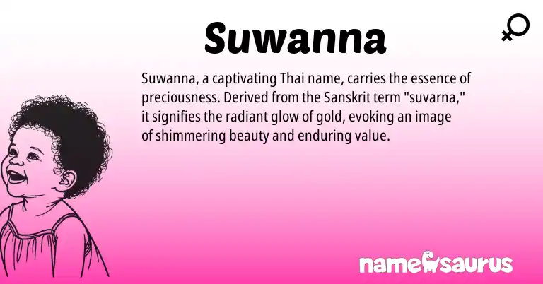 Infographic about Suwanna name meaning, Suwanna is a name from Sanskrit, Thai origin(s).