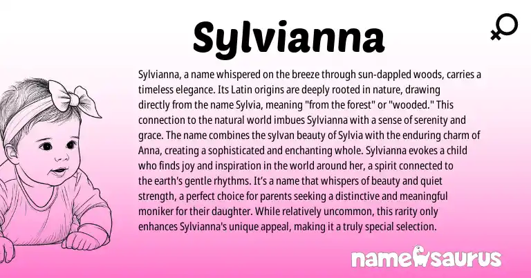 Infographic about Sylvianna name meaning, Sylvianna is a name from Other origin(s).