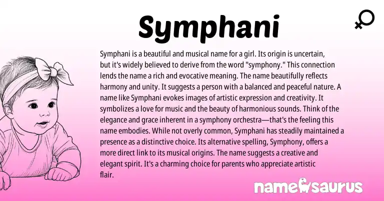 Infographic about Symphani name meaning, Symphani is a name from Other origin(s).