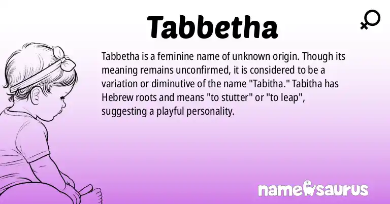 Infographic about Tabbetha name meaning, Tabbetha is a name from N/A origin(s).