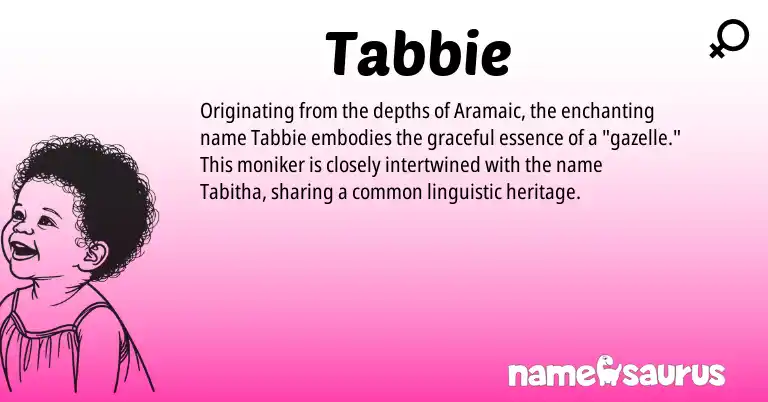 Infographic about Tabbie name meaning, Tabbie is a name from Aramaic origin(s).