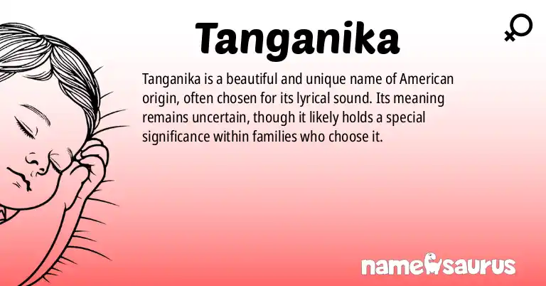 Infographic about Tanganika name meaning, Tanganika is a name from American origin(s).