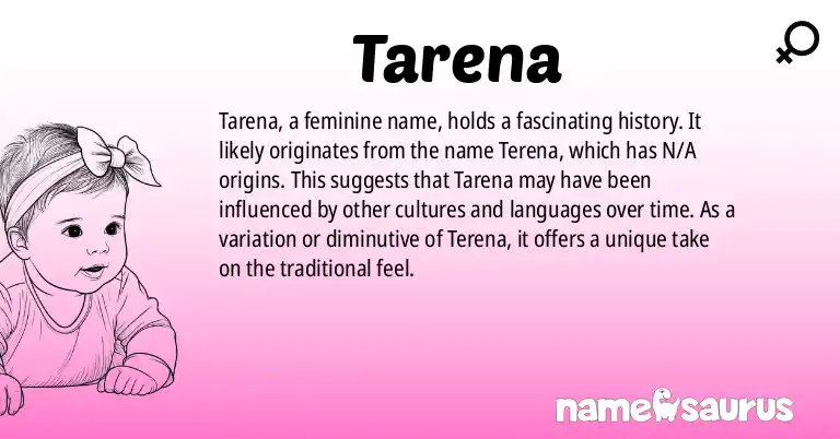 Infographic about Tarena name meaning, Tarena is a name from N/A origin(s).