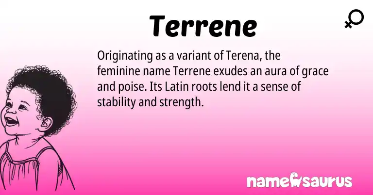 Infographic about Terrene name meaning, Terrene is a name from Latin origin(s).