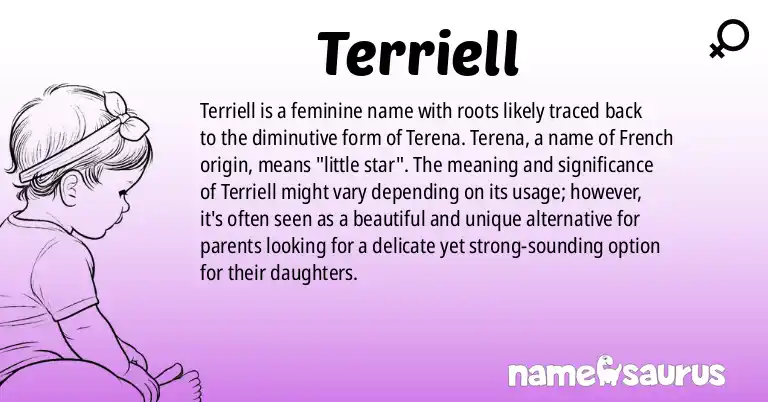 Infographic about Terriell name meaning, Terriell is a name from N/A origin(s).