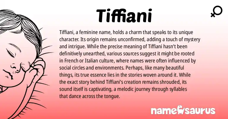 Infographic about Tiffiani name meaning, Tiffiani is a name from N/A origin(s).