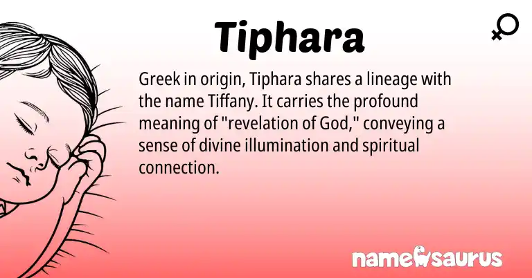 Infographic about Tiphara name meaning, Tiphara is a name from Greek origin(s).