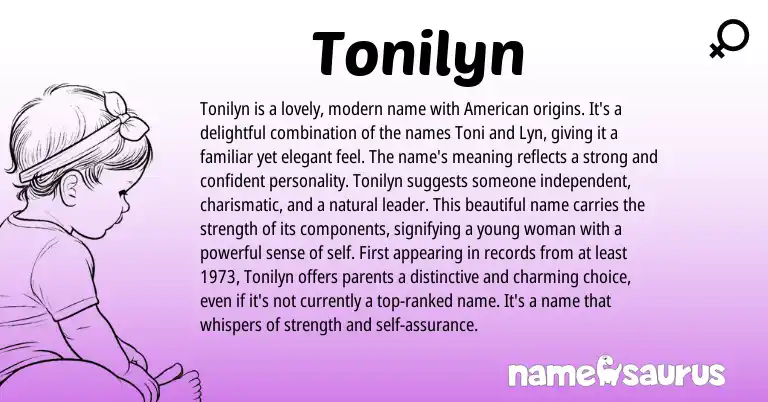 Infographic about Tonilyn name meaning, Tonilyn is a name from Other origin(s).