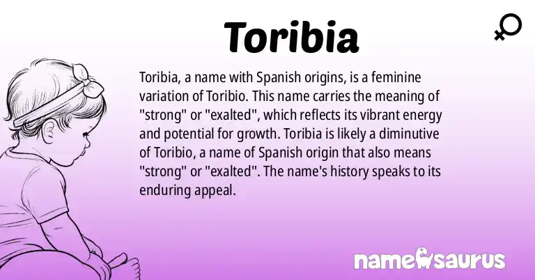 Infographic about Toribia name meaning, Toribia is a name from Spanish origin(s).