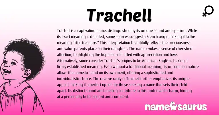 Infographic about Trachell name meaning, Trachell is a name from French origin(s).