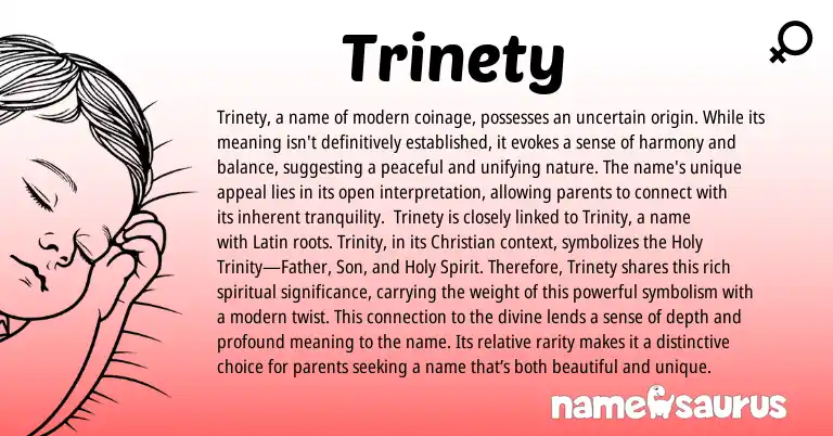 Infographic about Trinety name meaning, Trinety is a name from Other origin(s).
