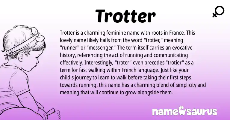 Infographic about Trotter name meaning, Trotter is a name from French origin(s).