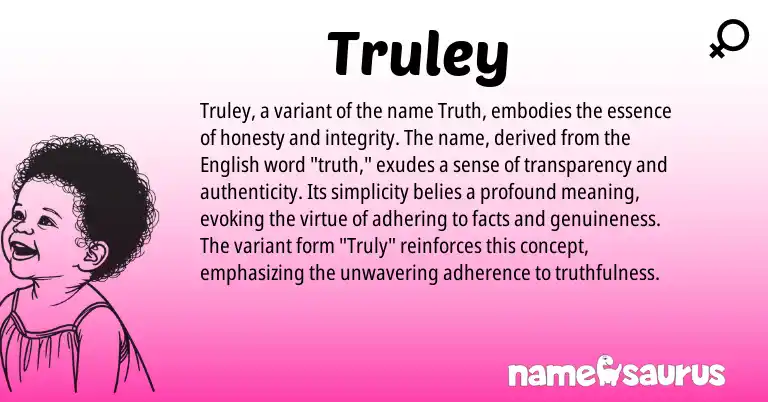Infographic about Truley name meaning, Truley is a name from English origin(s).