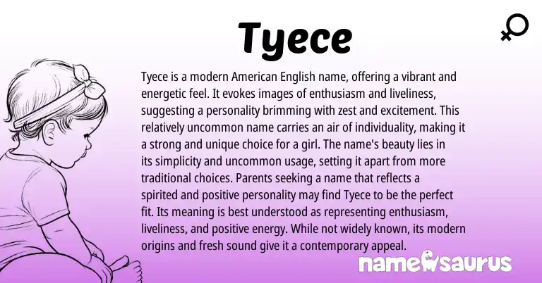 Infographic about Tyece name meaning, Tyece is a name from Other origin(s).