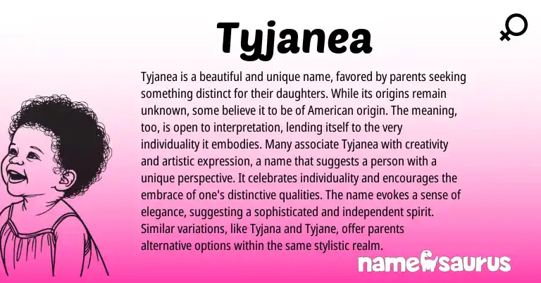 Infographic about Tyjanea name meaning, Tyjanea is a name from Other origin(s).