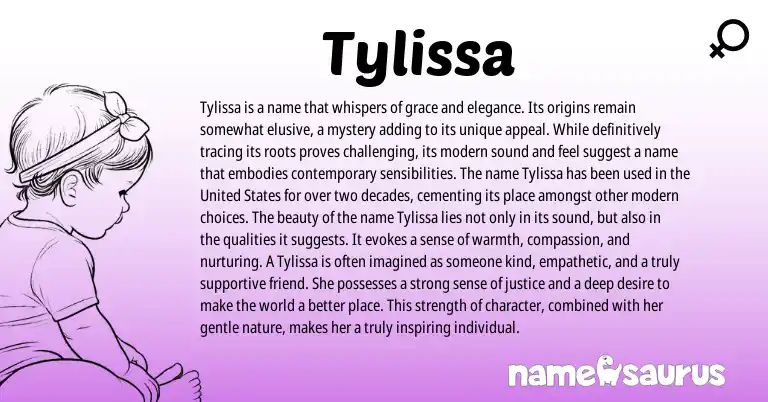 Infographic about Tylissa name meaning, Tylissa is a name from Other origin(s).