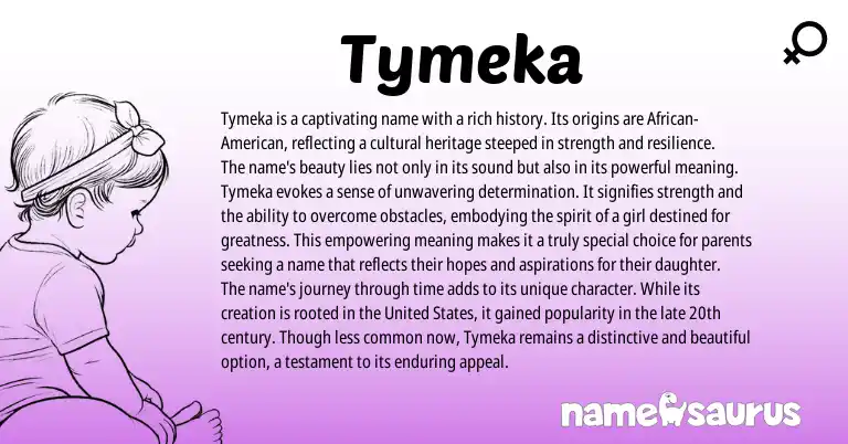 Infographic about Tymeka name meaning, Tymeka is a name from Other origin(s).