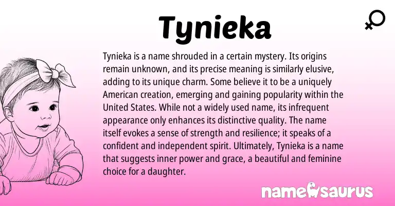 Infographic about Tynieka name meaning, Tynieka is a name from Other origin(s).