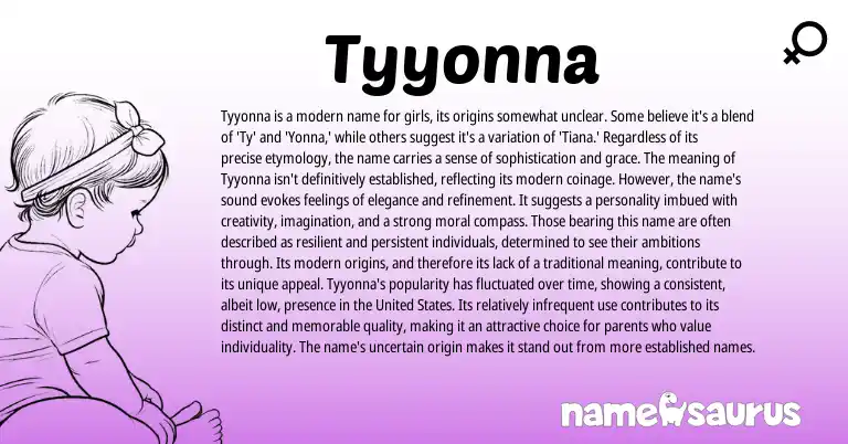Infographic about Tyyonna name meaning, Tyyonna is a name from Other origin(s).