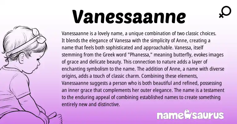 Infographic about Vanessaanne name meaning, Vanessaanne is a name from Other origin(s).