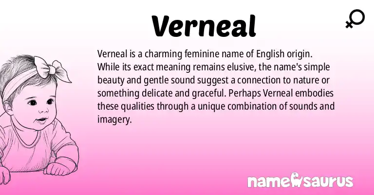 Infographic about Verneal name meaning, Verneal is a name from English origin(s).