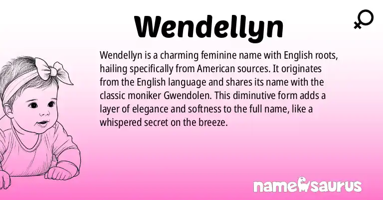Infographic about Wendellyn name meaning, Wendellyn is a name from English (American) origin(s).