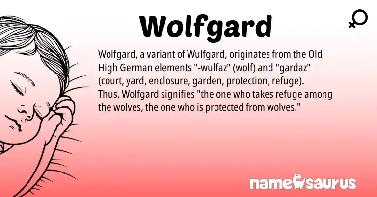 Infographic about Wolfgard name meaning, Wolfgard is a name from Old High German origin(s).