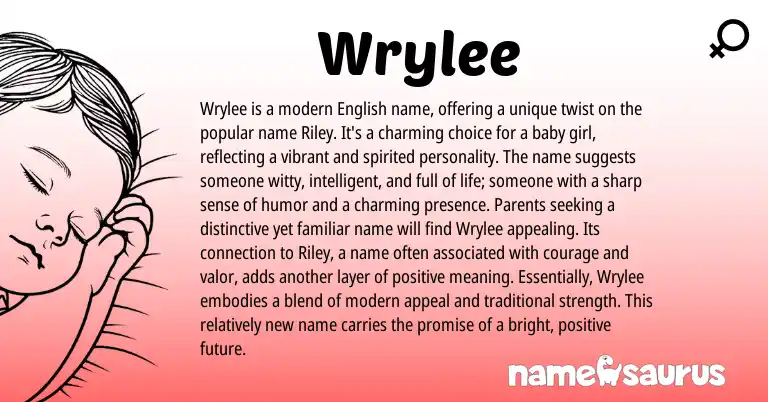 Infographic about Wrylee name meaning, Wrylee is a name from English origin(s).