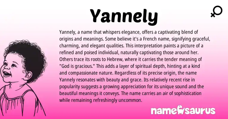 Infographic about Yannely name meaning, Yannely is a name from French origin(s).