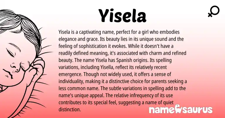 Infographic about Yisela name meaning, Yisela is a name from Other origin(s).