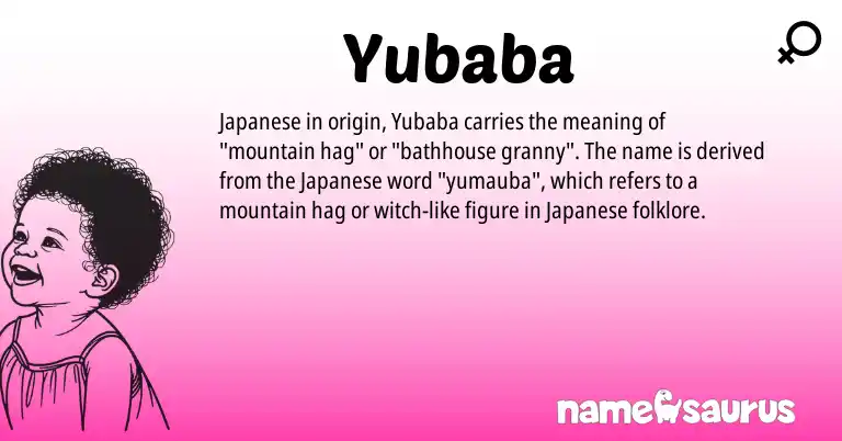 Infographic about Yubaba name meaning, Yubaba is a name from Japanese origin(s).