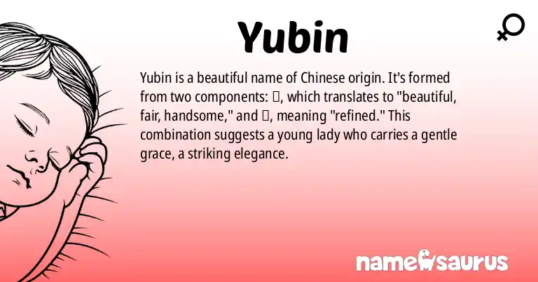 Infographic about Yubin name meaning, Yubin is a name from Chinese origin(s).