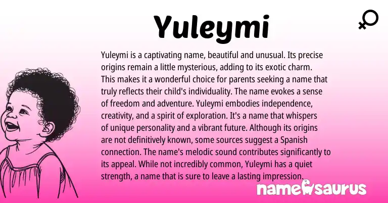Infographic about Yuleymi name meaning, Yuleymi is a name from Other origin(s).