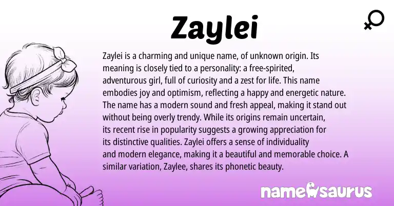 Infographic about Zaylei name meaning, Zaylei is a name from Other origin(s).