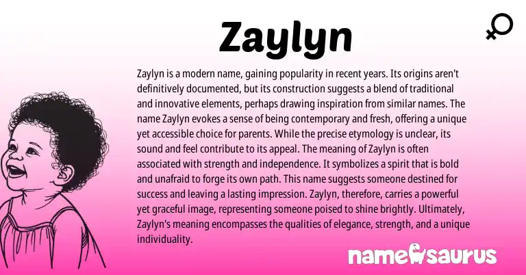 Infographic about Zaylyn name meaning, Zaylyn is a name from Other origin(s).