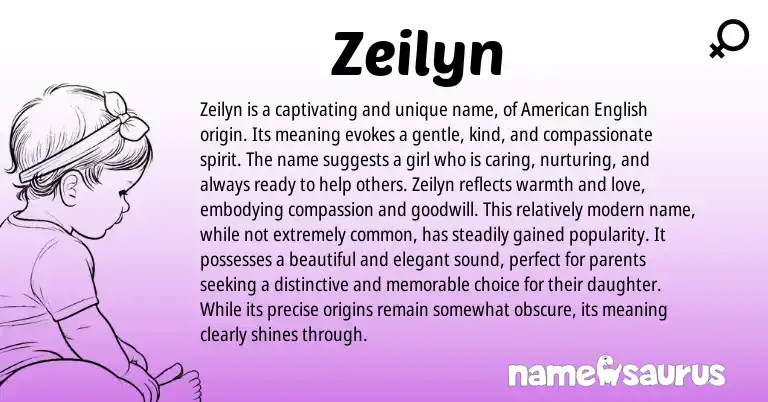 Infographic about Zeilyn name meaning, Zeilyn is a name from Other origin(s).