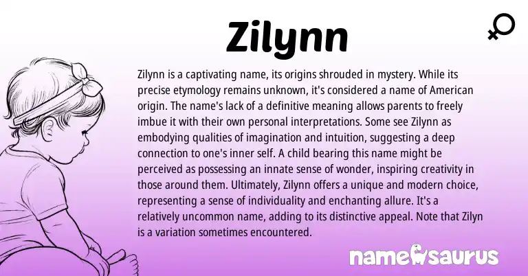 Infographic about Zilynn name meaning, Zilynn is a name from Other origin(s).