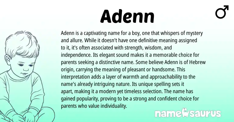 Infographic about Adenn name meaning, Adenn is a name from Other origin(s).